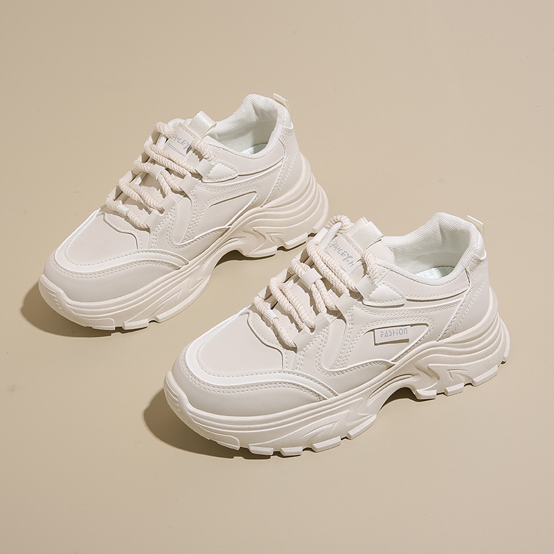 Women's Leather Low-Top Dad Sh - Running Shoes Women 评论和价格