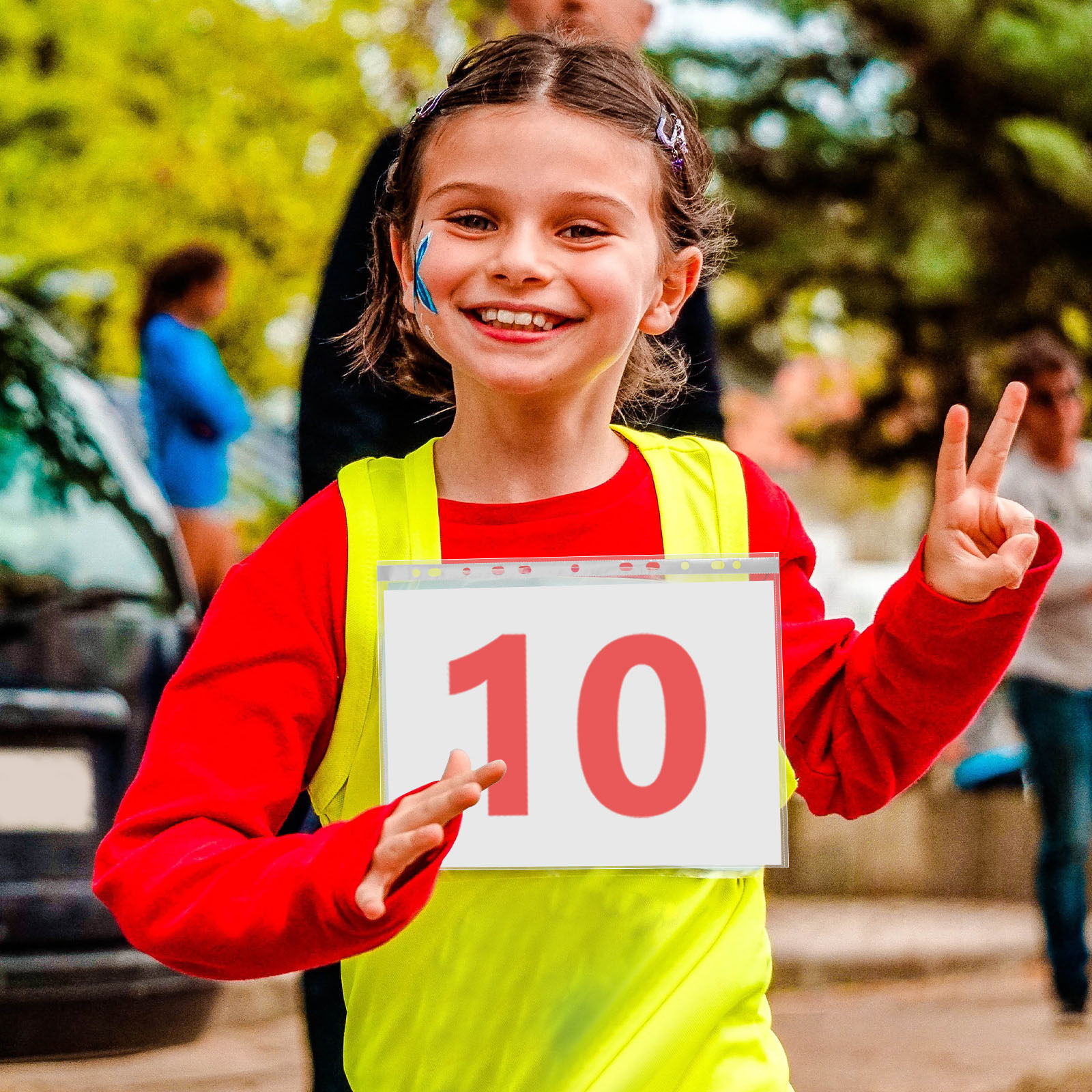 100Pcs Transparent Bib Number  - Race Bib 评论和价格