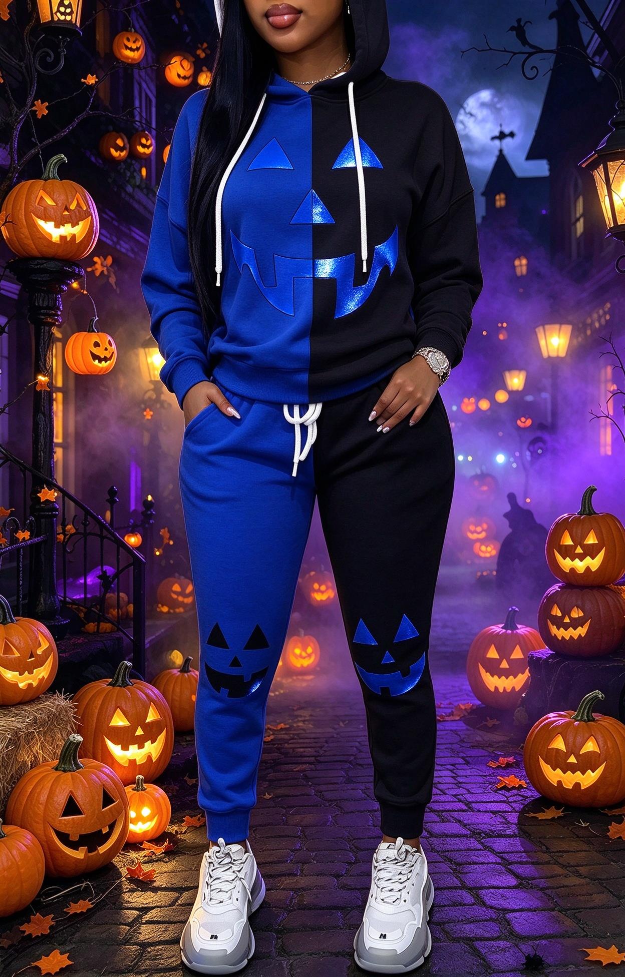 Women Halloween Color Block Ho - Joggers Pants 评论和价格
