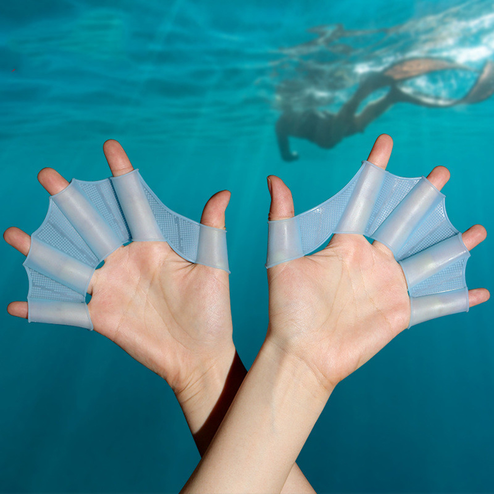 Silicone Swim Fins Hand Paddle - Running Gear Kids 评论和价格