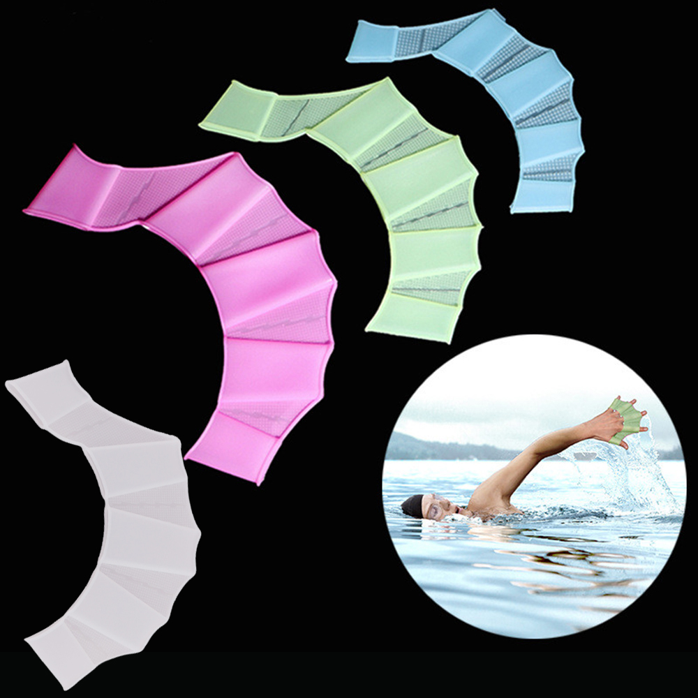 Silicone Swim Fins Hand Paddle - Running Gear Kids 评论和价格