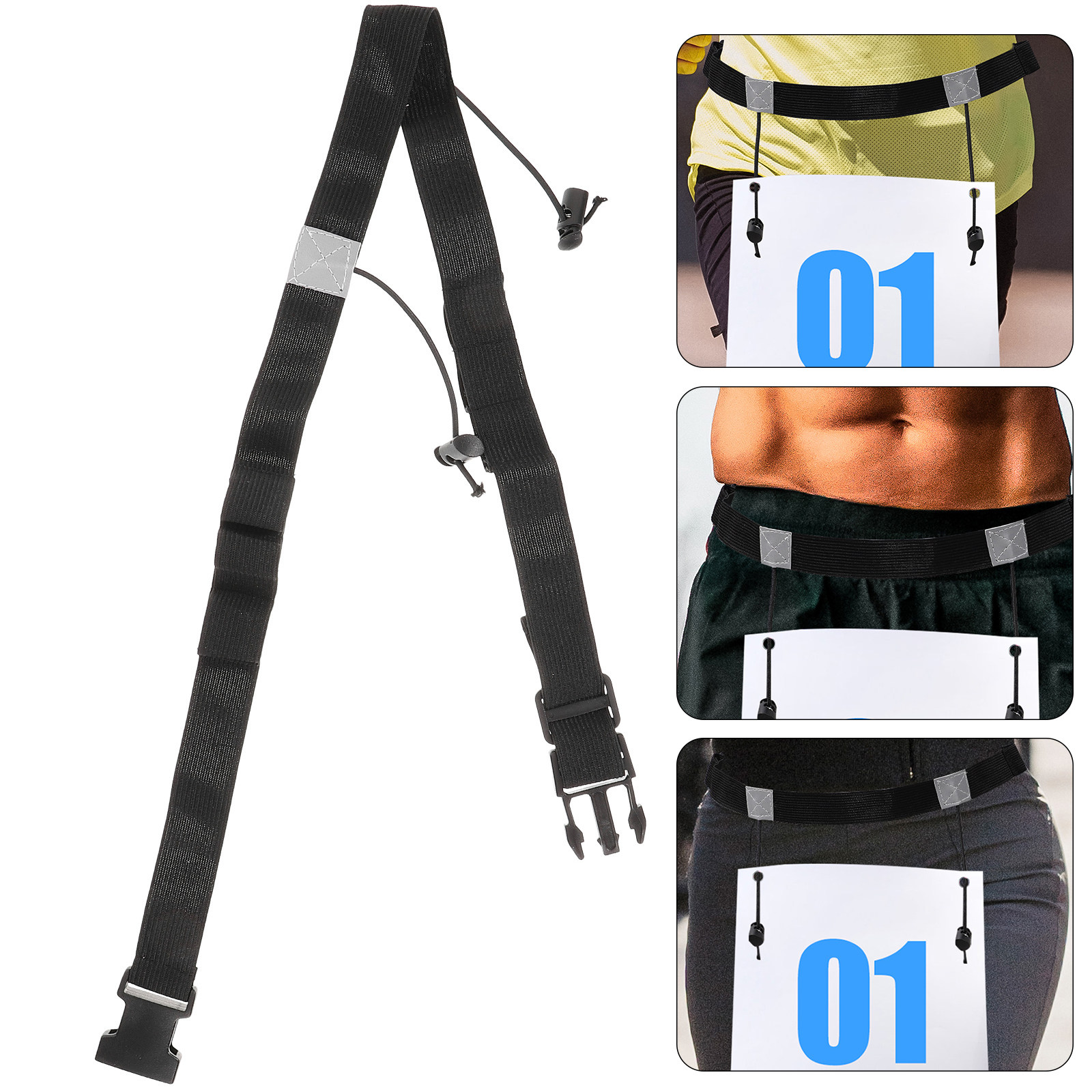 2Pcs Race Number Belt Reflecti - Race Bib 评论和价格